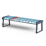 public backless benches, pastel