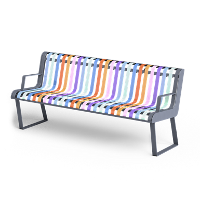 public bench – pastel