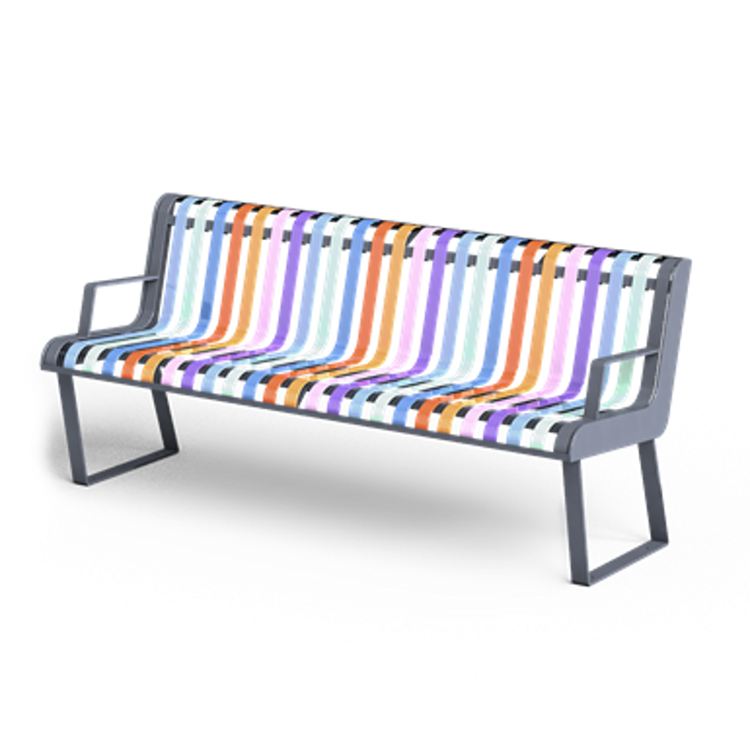 public bench – pastel