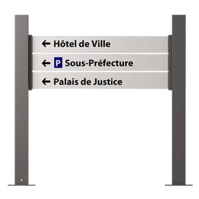 Support panneau signalétique HEDERA