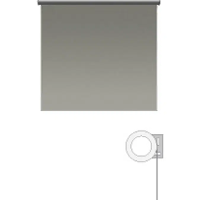 Sivoia® QS Motorized Roller Shade, 64 sq. ft. of Fabric Maximum, Multiple Mounting Applications