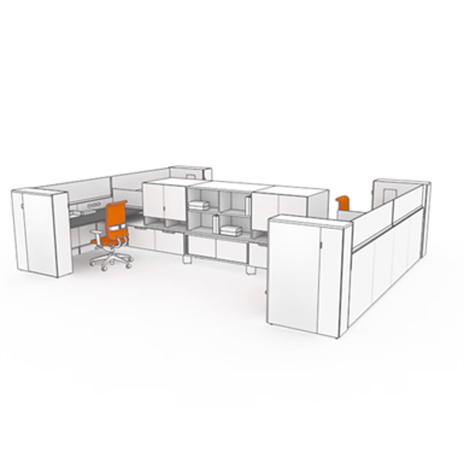 BIM objects Free download! SemiEnclosed Office 01 Leverage