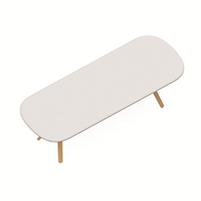 BIM objects - Free download! Zones Soft Rectangular Canteen Table ...