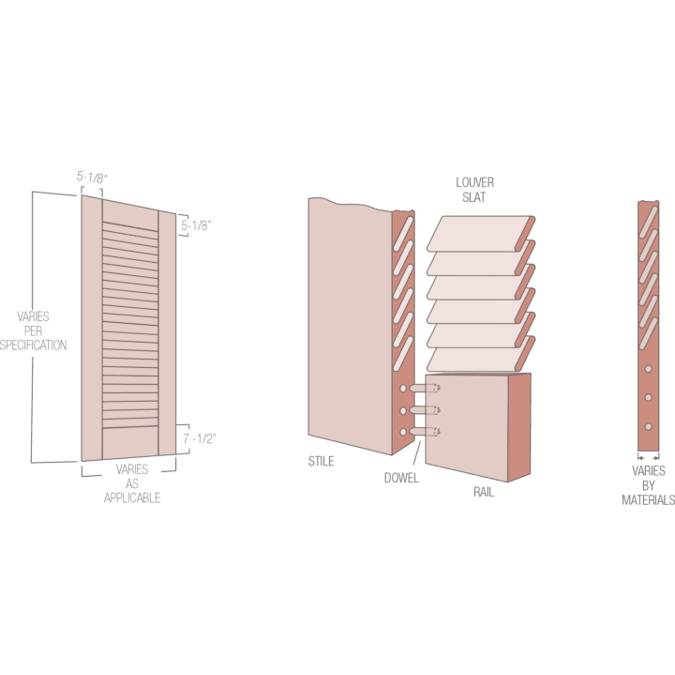 Louvered Doors - Restroom Partition