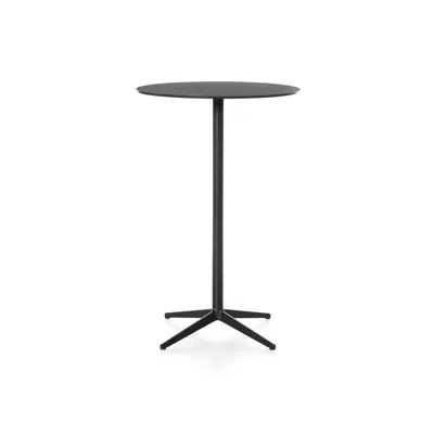 MISTER X table round - 108cm high - cast iron with 4-spoke cross base için görüntü