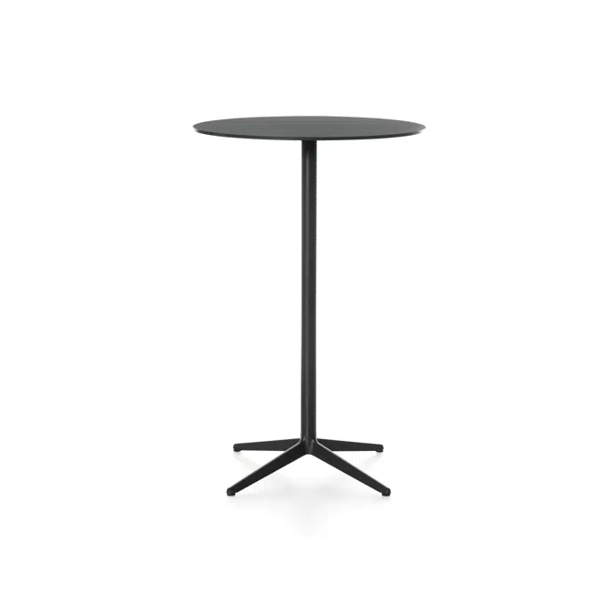 MISTER X table round - 108cm high - cast iron with 4-spoke cross base