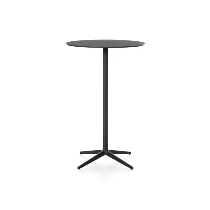 MISTER X table rund - 108cm hoch - aus Gusseisen mit 4-Speichen-Kreuzfuss