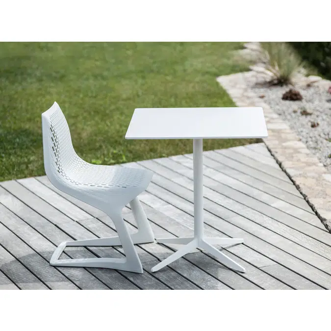 MISTER X table rotondo - altezza 108 cm - in ghisa con base a 4 razze incrociate