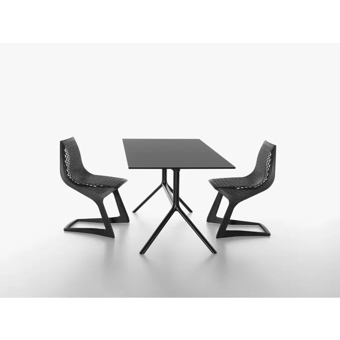 MIURA table rectangular - 73cm high - foldable