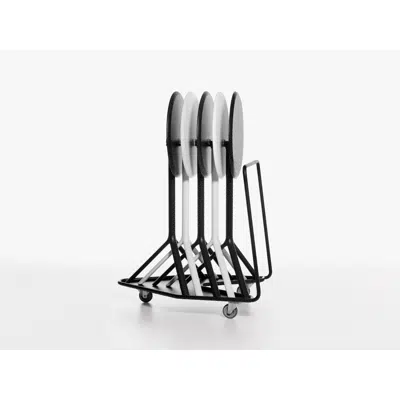 รูปภาพสำหรับ MIURA table round in metall - 108cm high - foldable