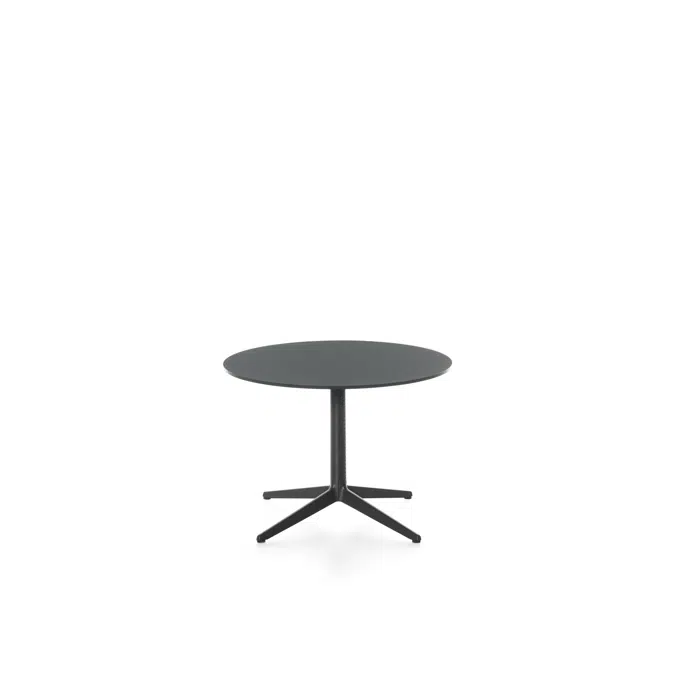 MISTER X table round - 50cm high - cast iron with 4-spoke cross base