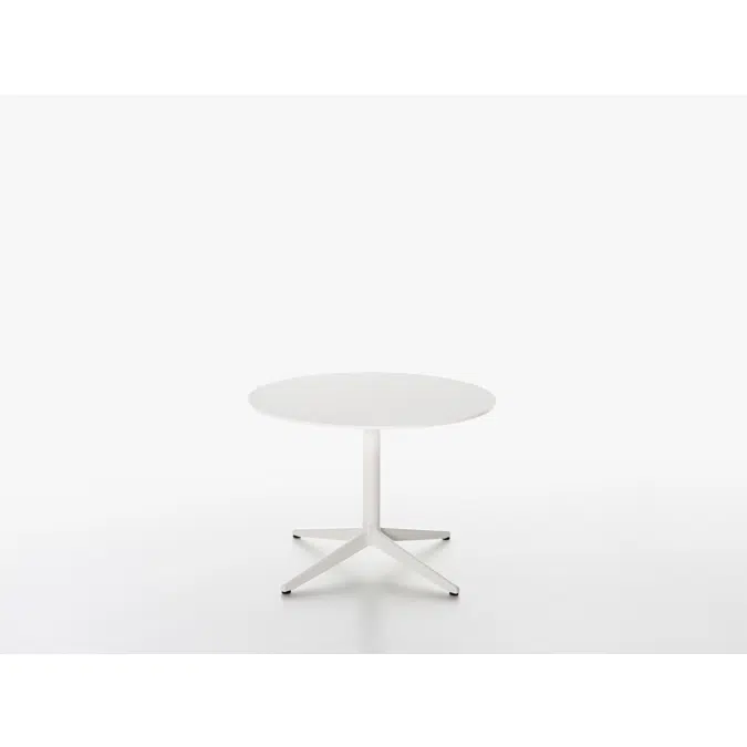 MISTER X table round - 50cm high - cast iron with 4-spoke cross base