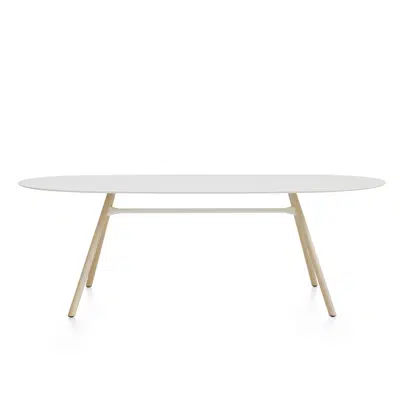 MART table oval - 73 cm high - indoors and outdoors için görüntü