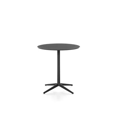 MISTER X table round - 73cm high - cast iron with 4-spoke cross base için görüntü