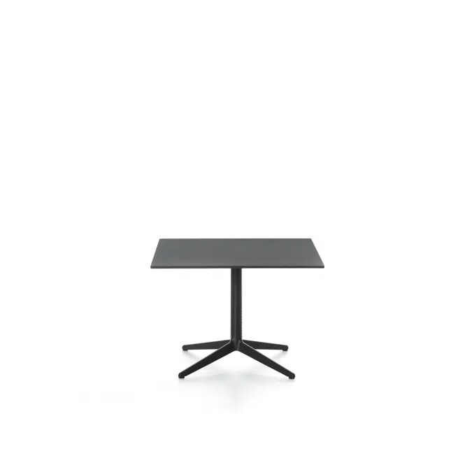 MISTER X table quadrato - altezza 50 cm - in ghisa con base a 4 razze incrociate