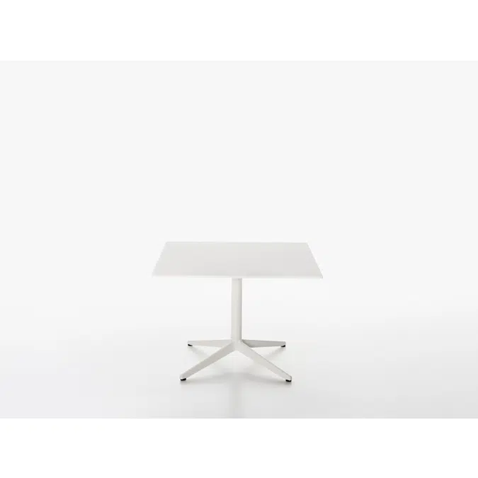 MISTER X table quadrato - altezza 50 cm - in ghisa con base a 4 razze incrociate