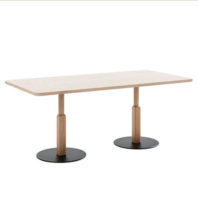 BIM objects - Free download! Woodwork - Rectangular Table 1800x700 ...