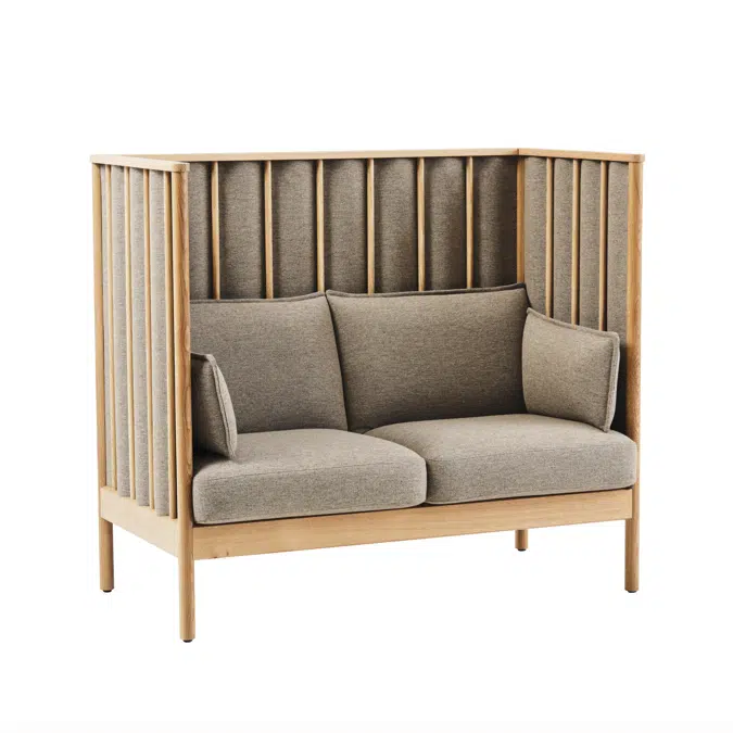 Ondulé 2-seat sofa, high back