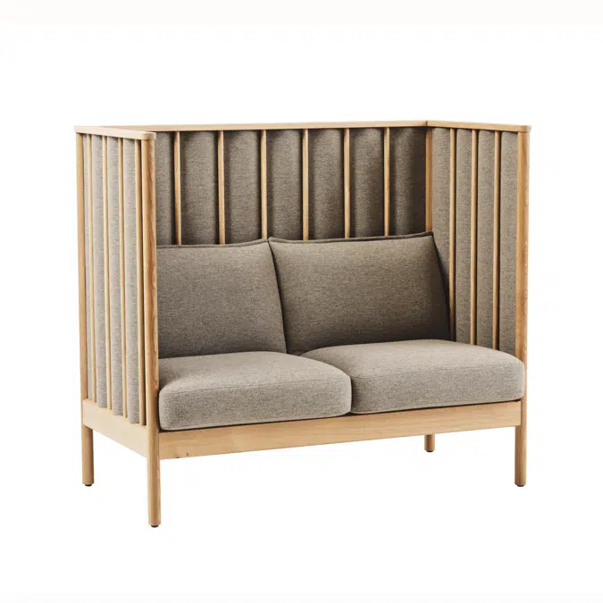 Ondulé 2-seat sofa, high back