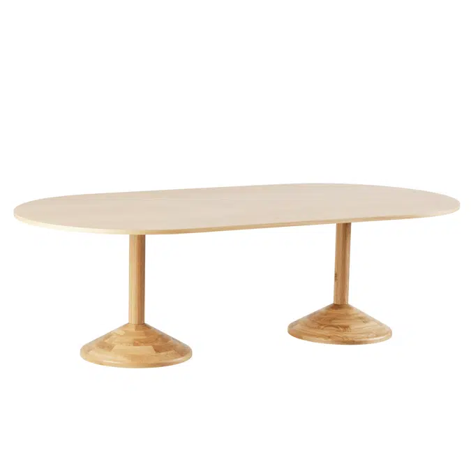 BIM objects - Free download! Pivå - Oval Table 2400x1200 | BIMobject