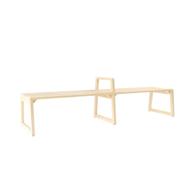 Meander bench L 2400mm armrest middle