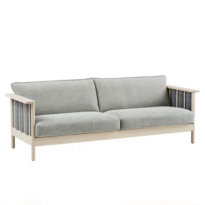 Ondulé 3-seat sofa, low back