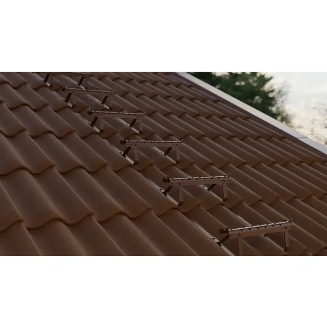 Roof step for concrete tiles
