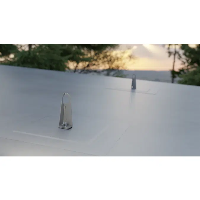 Anchor point up to 6 degrees for PVC membrane