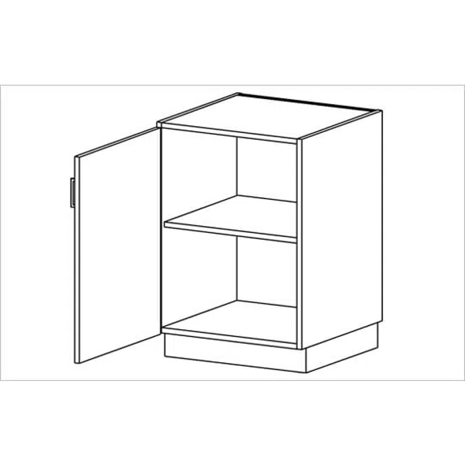 B0110 Base Cabinet - Storage with Door, Left Hinged