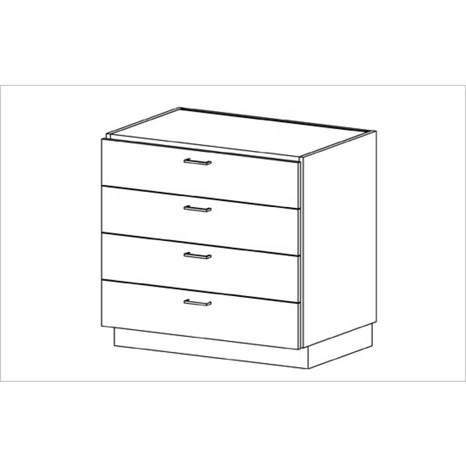 B4140 Base Cabinet - Four Drawer Paper Storage