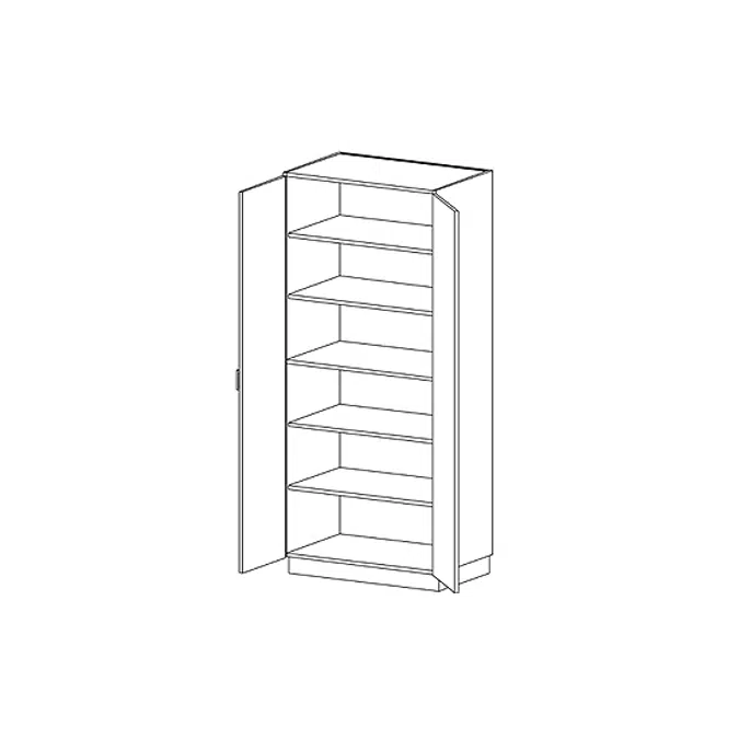 T0100 Tall Cabinet - Storage with Doors