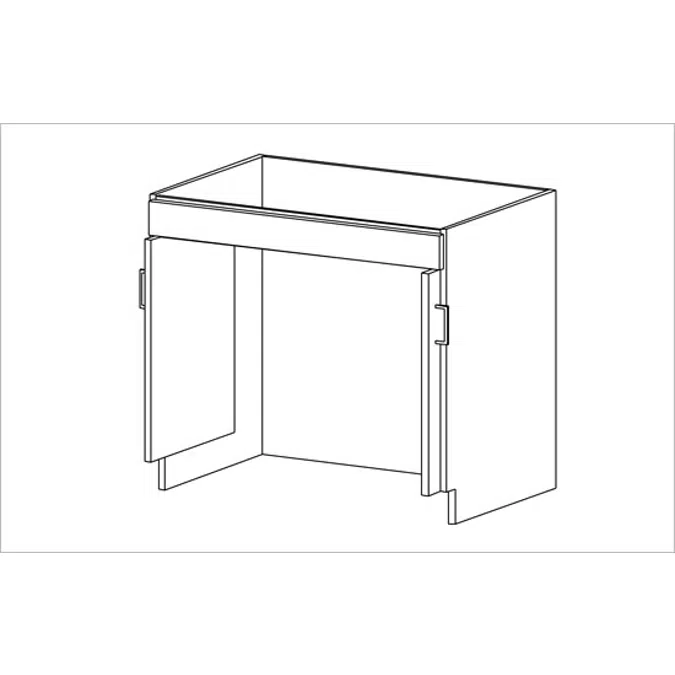 D1050 Sink Base Cabinet - Wheelchair Accessible Vanity with Doors