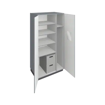 imagem para T2780 Tall Teacher Wardrobe with Rod and Shelves