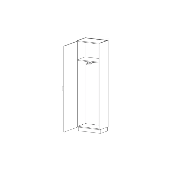 T2310 Wardrobe Storage with Clothing Carrier or Rod