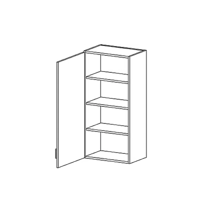 H0110 Hutch Cabinet - Storage with Door, Left Hinged