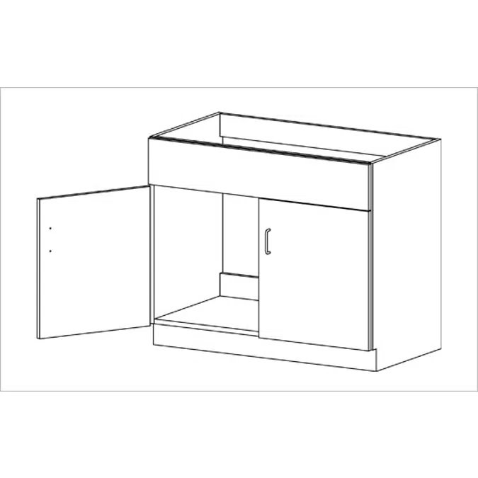 B2100 Sink Cabinet with Doors