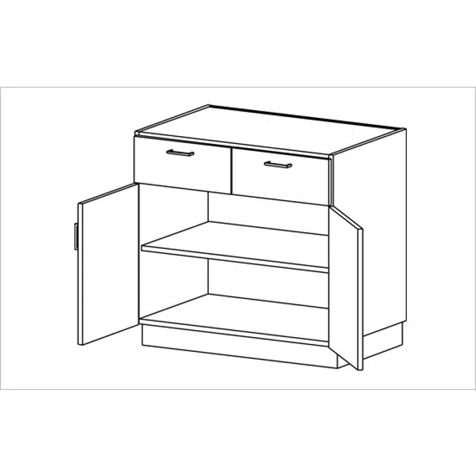 B3100 Base Cabinet - Door/Drawer Storage