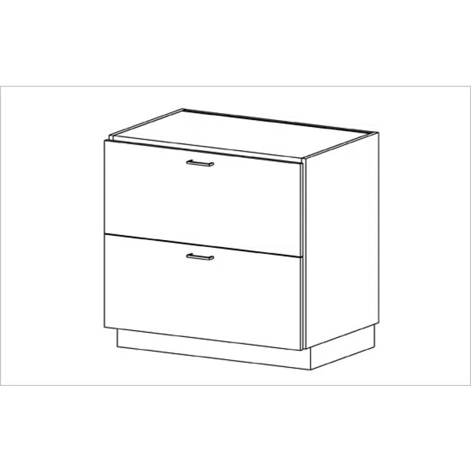 B4020 Base Cabinet - Two Drawer Storage