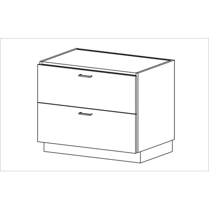 B7500 Base Cabinet - Lateral File Drawer Storage