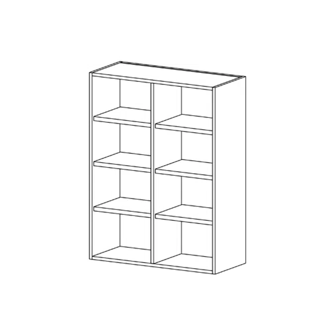 H1000 Hutch Cabinet - Open Cubicle Storage - Adjustable Shelves