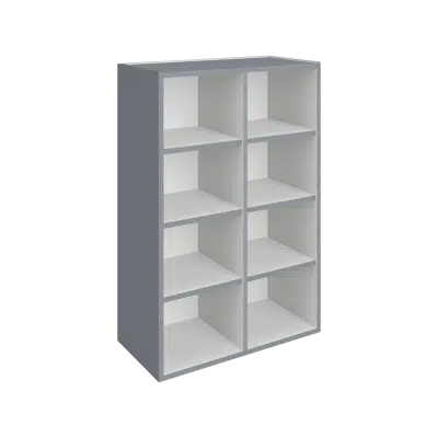 画像 H1000 Hutch Cabinet - Open Cubicle Storage - Adjustable Shelves