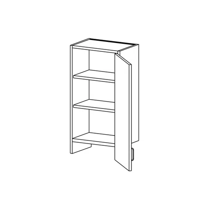 W9920 Task Lighting Cabinet with Door Hinged Right