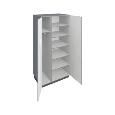 imagem para T2700 Tall Wardrobe Storage with Rod and Shelves