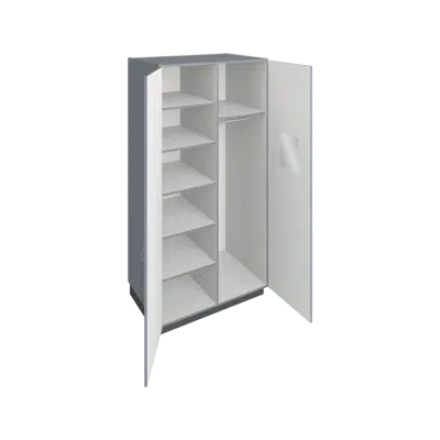 T2640 Tall Wardrobe Storage with Rod and Shelves图像