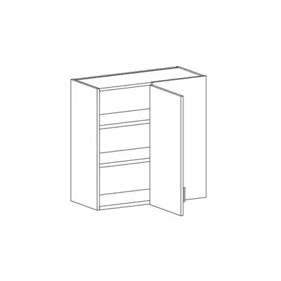 afbeelding voor W0220 Blind Corner Storage Wall (Right hinged)