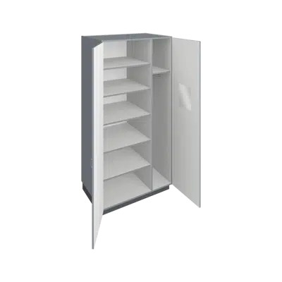 Image for T2680 Tall Wardrobe Storage with Rod and Shelves