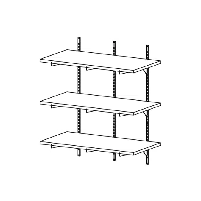 R2040 Wall Shelving - Shelf Only - No Rail