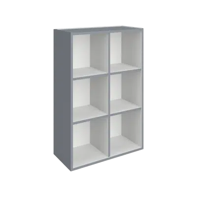 afbeelding voor W1000 Wall Cabinet - Open Cubicle Storage - Adjustable Shelves