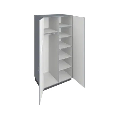 Image for T2740 Tall Wardrobe Storage with Rod and Shelves