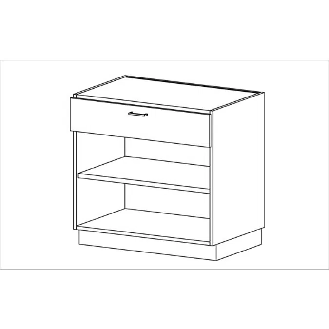 B3050 Base Cabinet - Open/Drawer Storage